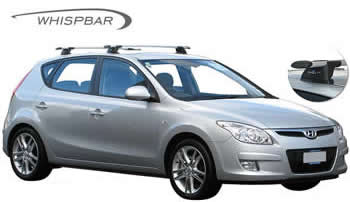 Hyundai i30 hatchback Yakima whispbar roof rack